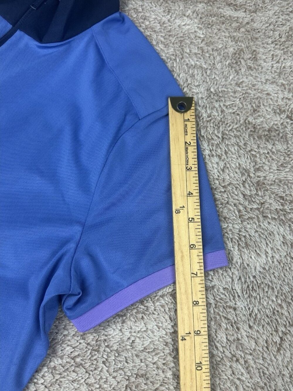 Ralph Lauren RLX Air Tech Pique 1/4 ZIP Tri Color Polo Golf Top Blue Size M New - Picture 10 of 15